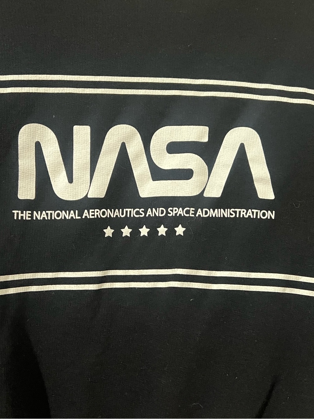H&M Divided NASA Sweatshirt Cropped Streetwear Spacecore Retro Futurism Sz L - Picture 3 of 10